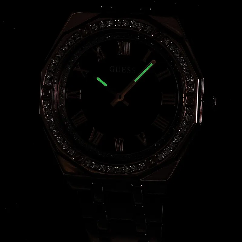 Guess Desire Purple Dial Dress Ladies Watch- GW0770L3